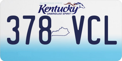 KY license plate 378VCL