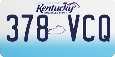 KY license plate 378VCQ