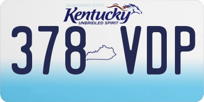 KY license plate 378VDP