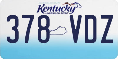 KY license plate 378VDZ