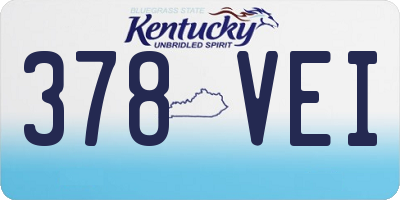 KY license plate 378VEI