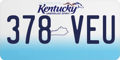 KY license plate 378VEU