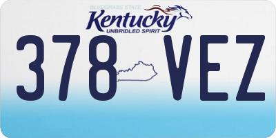 KY license plate 378VEZ