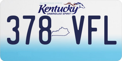 KY license plate 378VFL