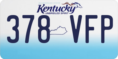 KY license plate 378VFP