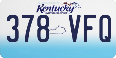 KY license plate 378VFQ