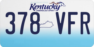KY license plate 378VFR