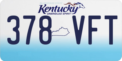 KY license plate 378VFT
