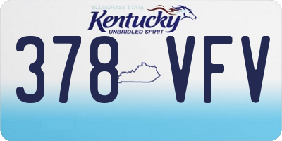KY license plate 378VFV