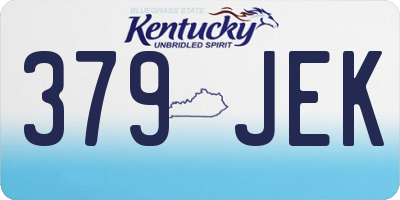 KY license plate 379JEK