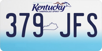 KY license plate 379JFS