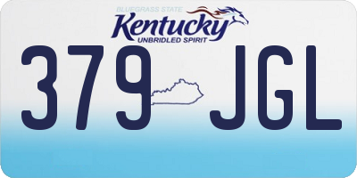 KY license plate 379JGL