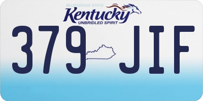 KY license plate 379JIF