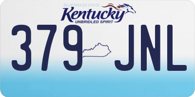 KY license plate 379JNL