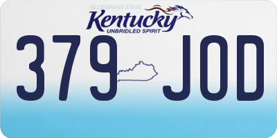 KY license plate 379JOD