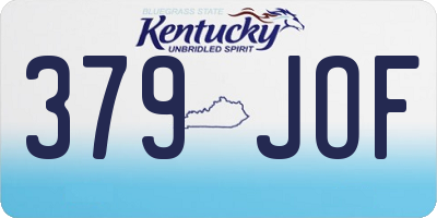 KY license plate 379JOF
