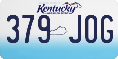 KY license plate 379JOG
