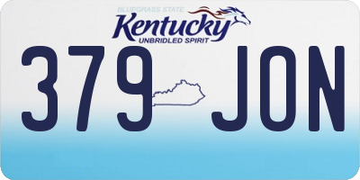 KY license plate 379JON