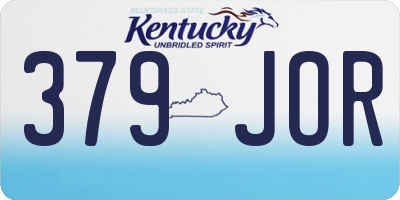KY license plate 379JOR