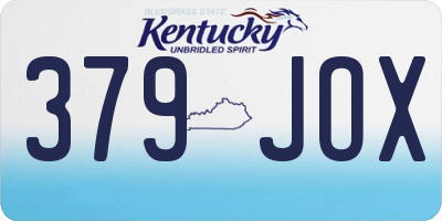 KY license plate 379JOX