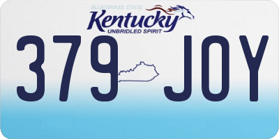 KY license plate 379JOY