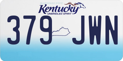KY license plate 379JWN