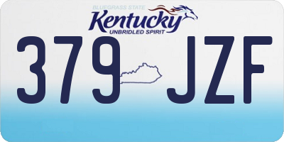 KY license plate 379JZF