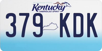 KY license plate 379KDK