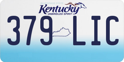 KY license plate 379LIC