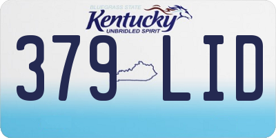 KY license plate 379LID