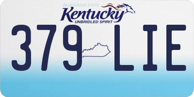 KY license plate 379LIE