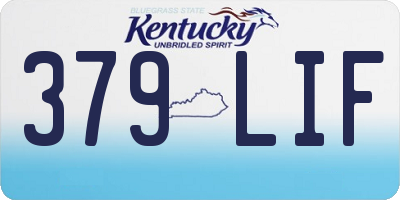 KY license plate 379LIF