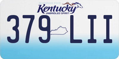 KY license plate 379LII