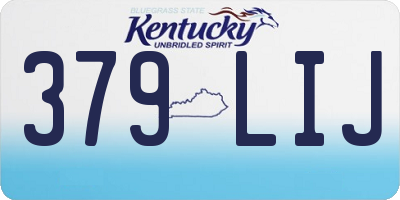 KY license plate 379LIJ