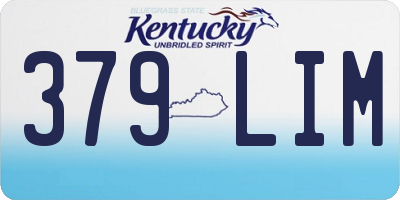 KY license plate 379LIM