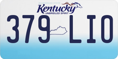 KY license plate 379LIO