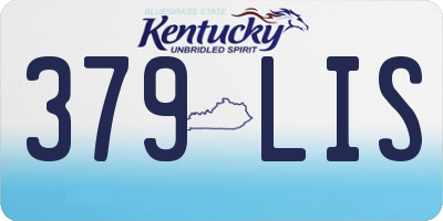KY license plate 379LIS