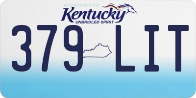 KY license plate 379LIT