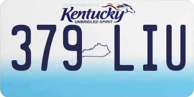 KY license plate 379LIU