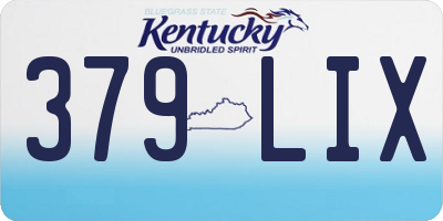 KY license plate 379LIX
