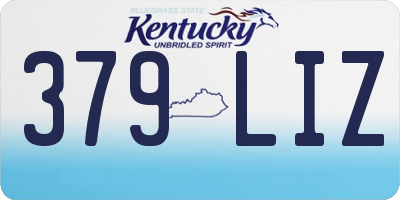 KY license plate 379LIZ