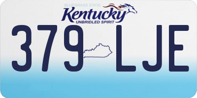 KY license plate 379LJE