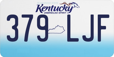 KY license plate 379LJF