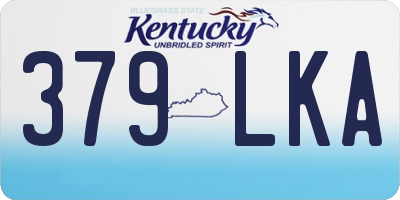 KY license plate 379LKA