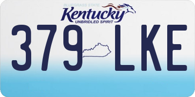 KY license plate 379LKE