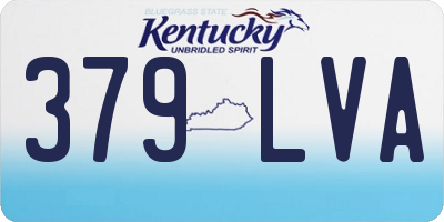 KY license plate 379LVA