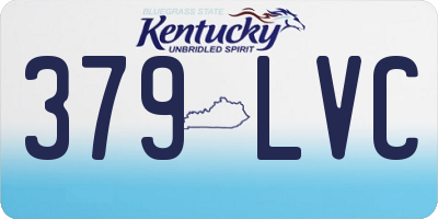KY license plate 379LVC