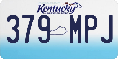 KY license plate 379MPJ