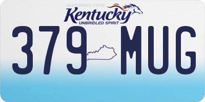 KY license plate 379MUG