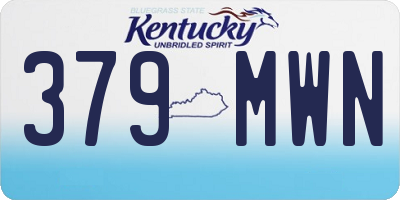 KY license plate 379MWN